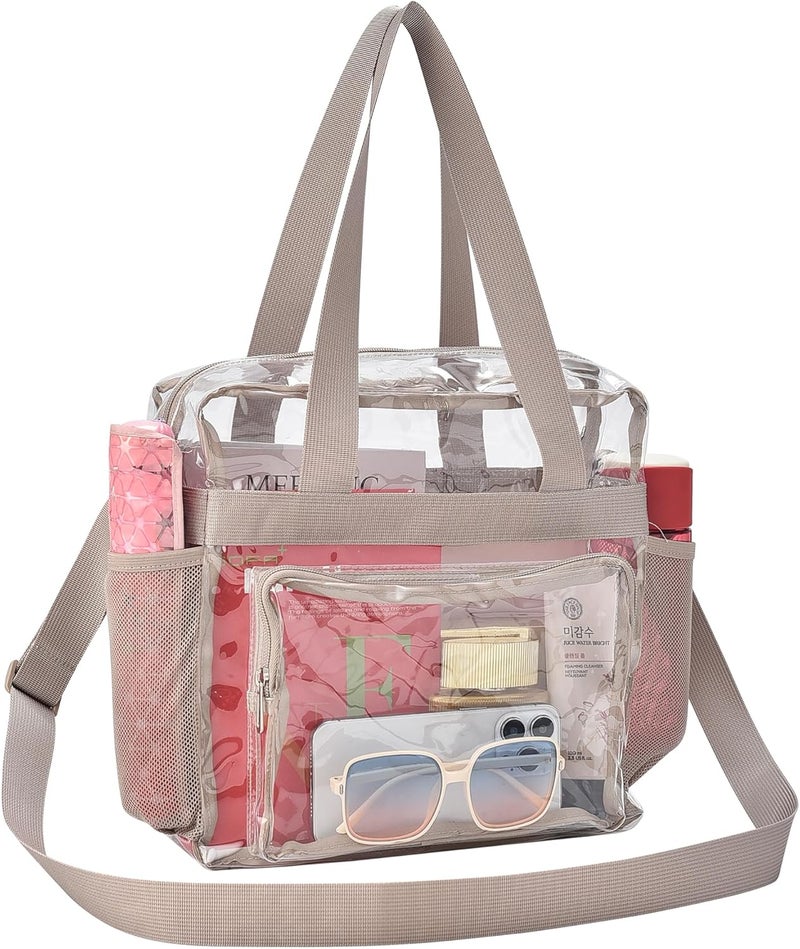 Busiuw Clear Bag for Stadium Events 12x12x6, Clear Bag Clear Tote Bag with Reinforced Straps for Sporting Events Travel - Image 1